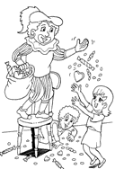 coloring page St Nicholas