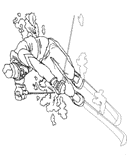 coloring page Skiing