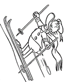 coloring page Skiing