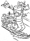 coloring page Skiing