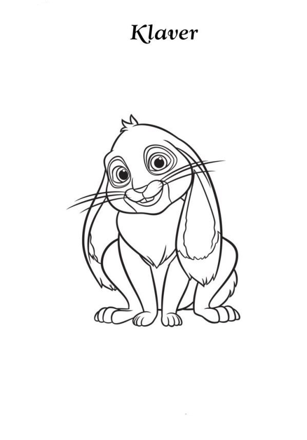 Sofia The First Coloring Pages Clover