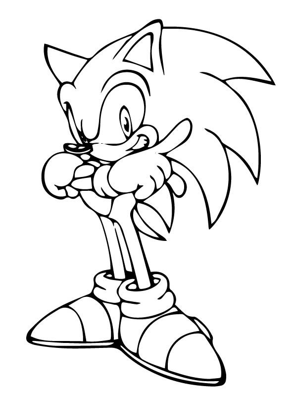 Coloring page Sonic Cool Sonic Hedgehog