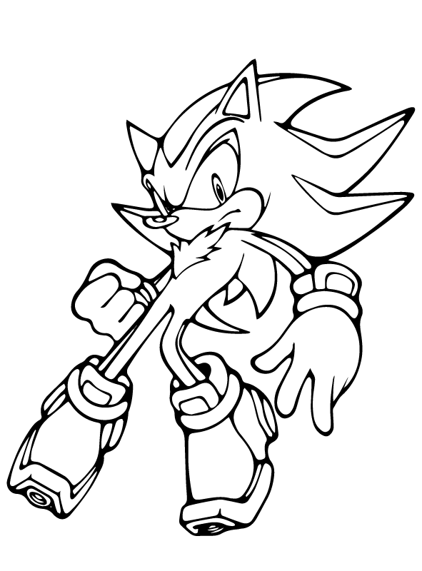 Coloring page Sonic Shadow the Hedgehog