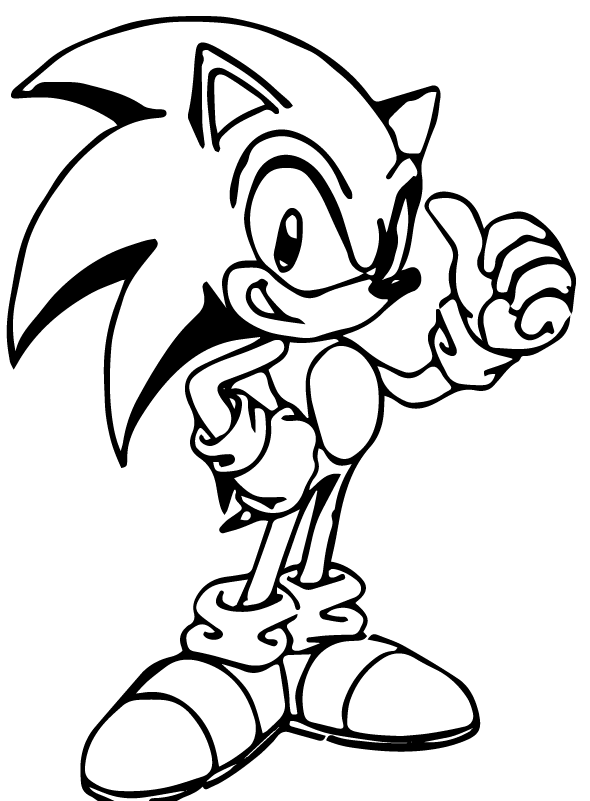 Dark Sonic coloring page – Having fun with children