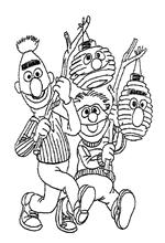 coloring page bert-ernie