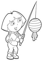 coloring page dora