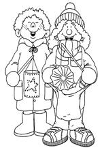 coloring page zingen-sint-maarten