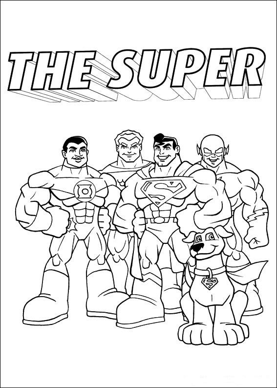Kids-n-fun.com | 24 coloring pages of Superfriends