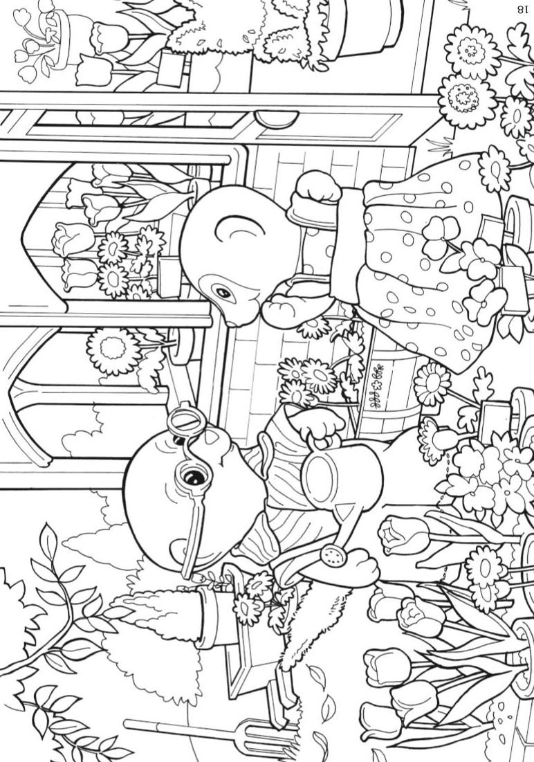 Kidsnfun 17 coloring pages of Calico Critters