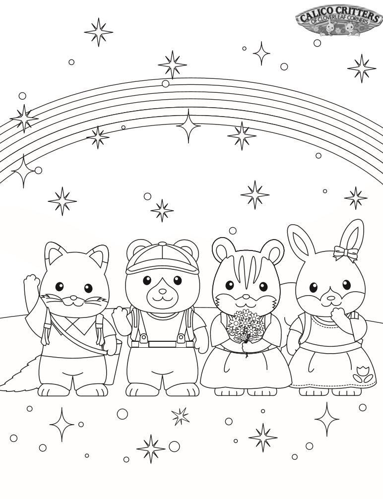 Kidsnfuncom 17 coloring pages of Calico Critters