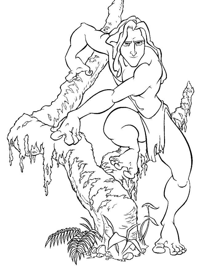 images tarzan coloring pages - photo #14