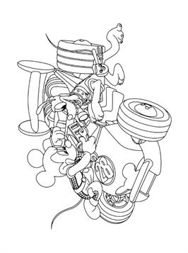 Kids-n-fun.com | 13 coloring pages of Mickey Mouse and de Roadster Racers