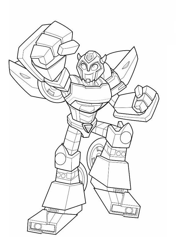 Kids n fun.com   Coloring page Transformers Rescue Bots Bumblebee 2
