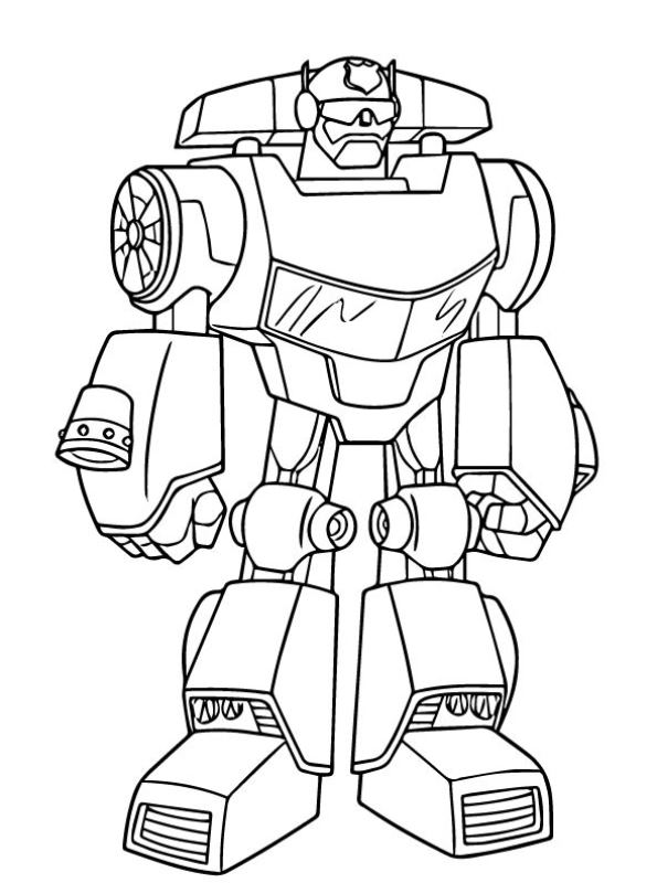 Coloring page Transformers Rescue Bots Chase