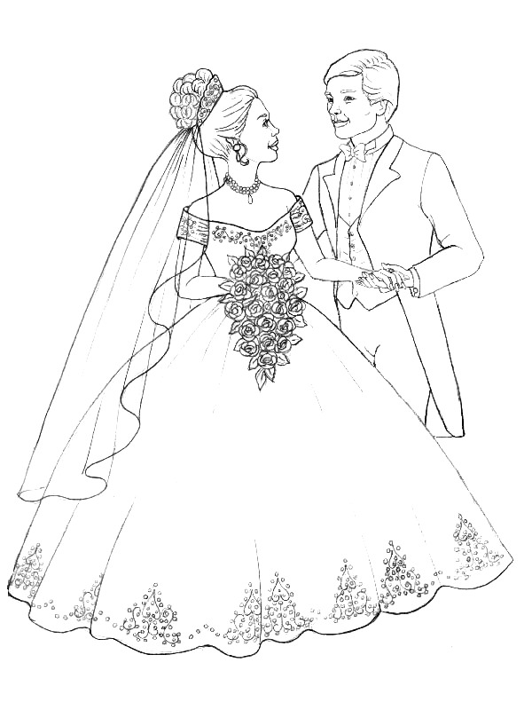 Kids-n-fun.com | 34 coloring pages of Marry and Weddings