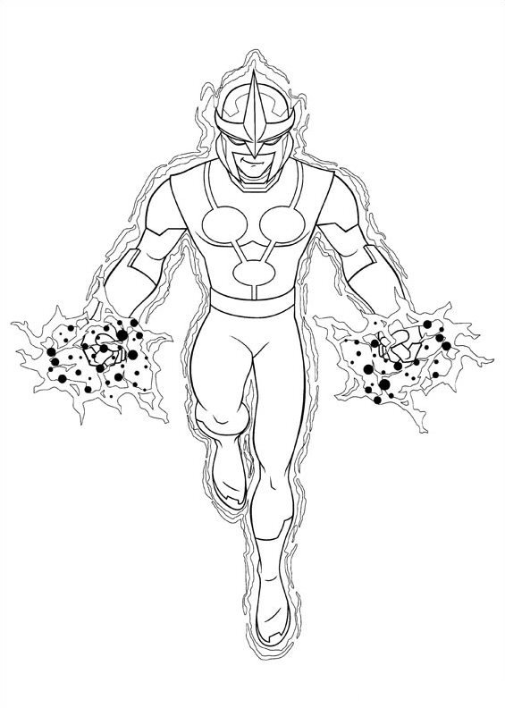 Kids-n-fun.com | Coloring page Ultimate Spider man nova