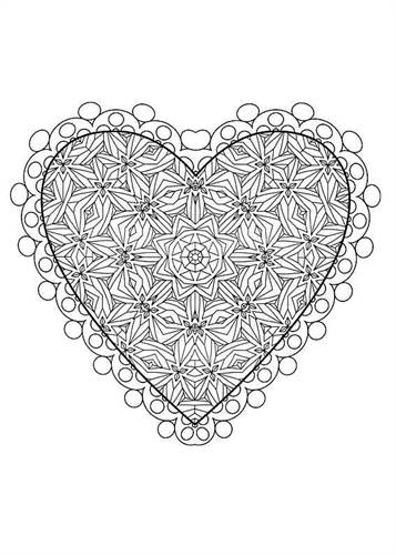 Kids-n-fun.com | 26 coloring pages of Valentine difficult