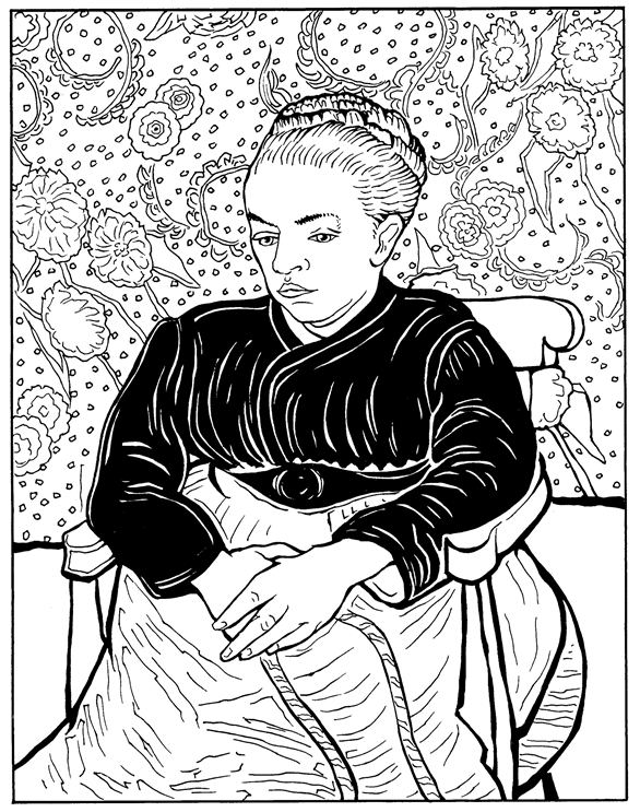 Kids-n-fun.com | 30 coloring pages of Vincent van Gogh
