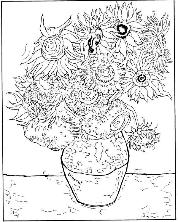 vincent van gogh printable coloring pages - photo #5