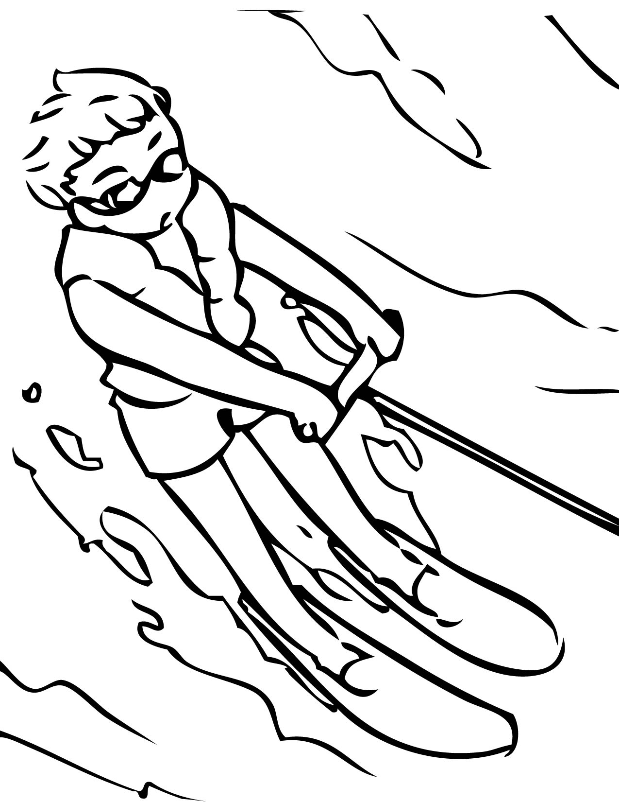 Kids-n-fun.com | 9 coloring pages of Water skiing