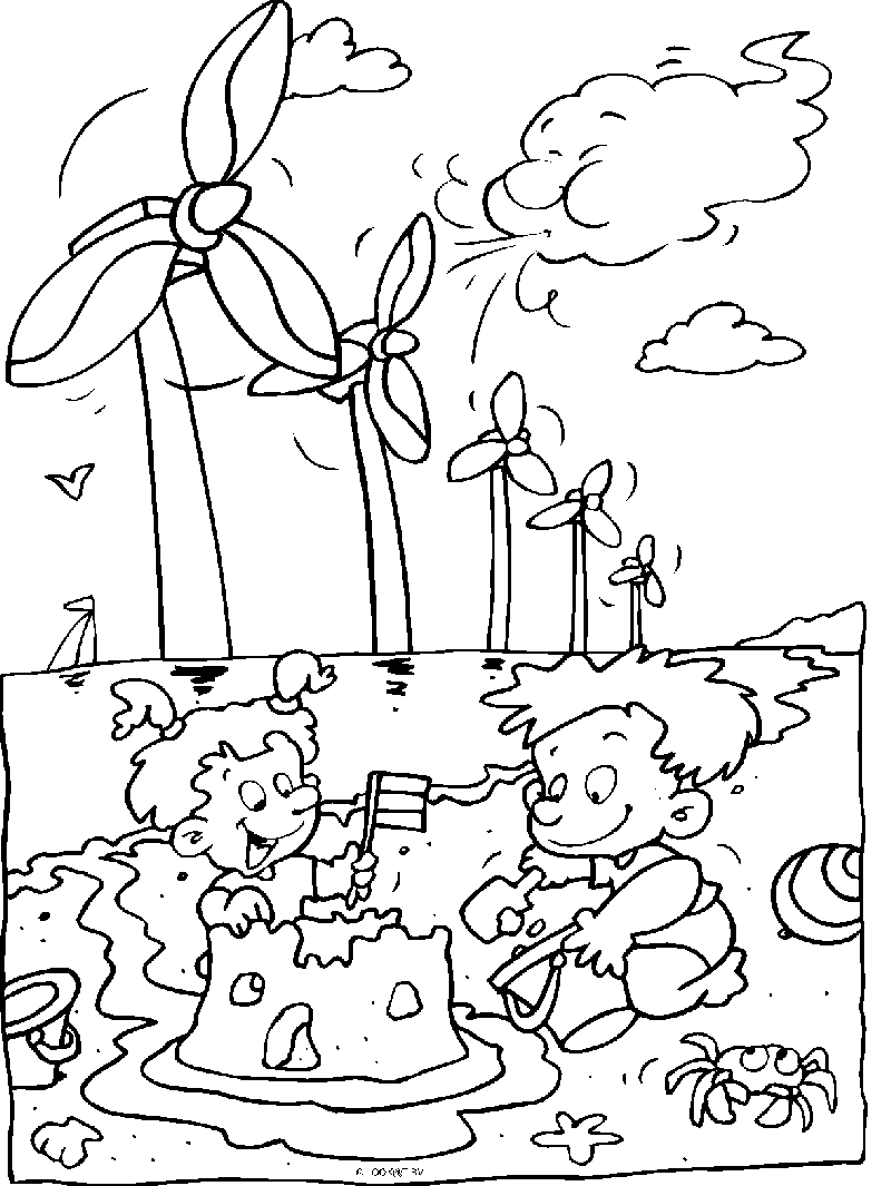 wind turbine coloring page