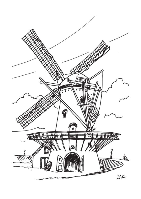 Kids-n-fun.com | 18 coloring pages of Windmills