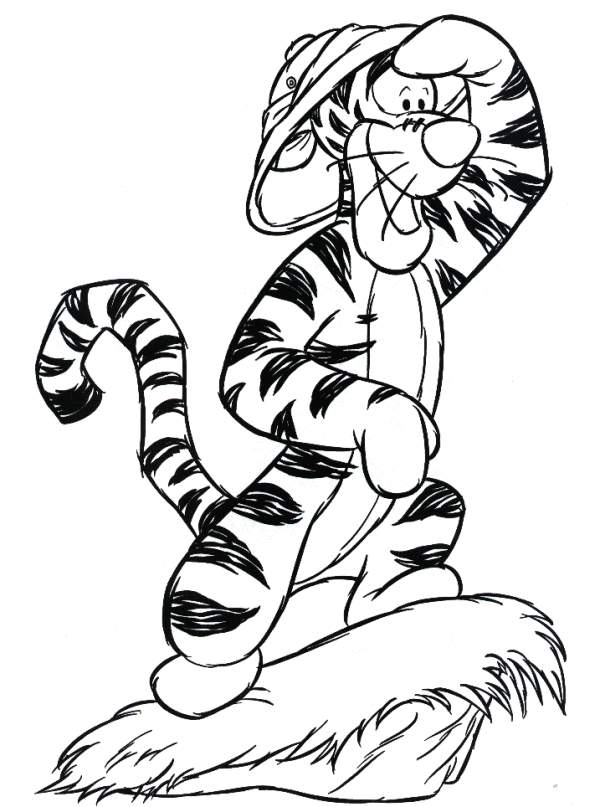 Kids n fun.com   30 coloring pages of Winnie the Pooh and Tigger