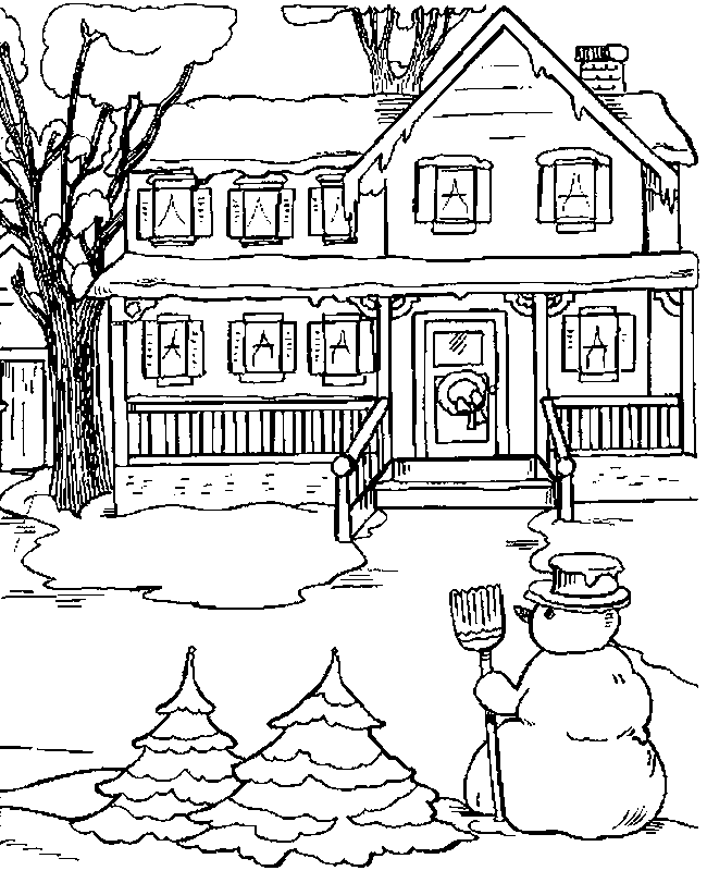 winter theme coloring pages - photo #36
