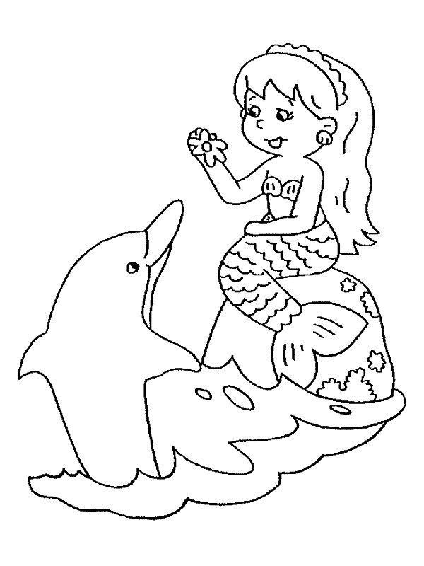 ocean with mermaid coloring pages for kids - photo #31