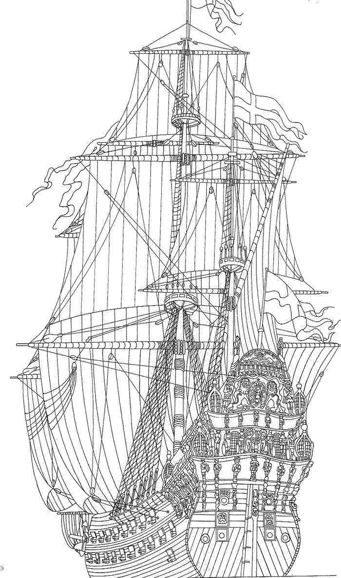 Kids-n-fun.com | 9 coloring pages of Sailing Ships
