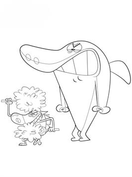 Kids-n-fun.com | 19 coloring pages of Zig and Sharko