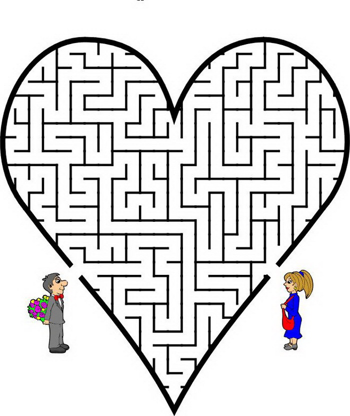 dood gaan schoner Regeren Kids-n-fun.com | Puzzels Maze Maze Vaentines day