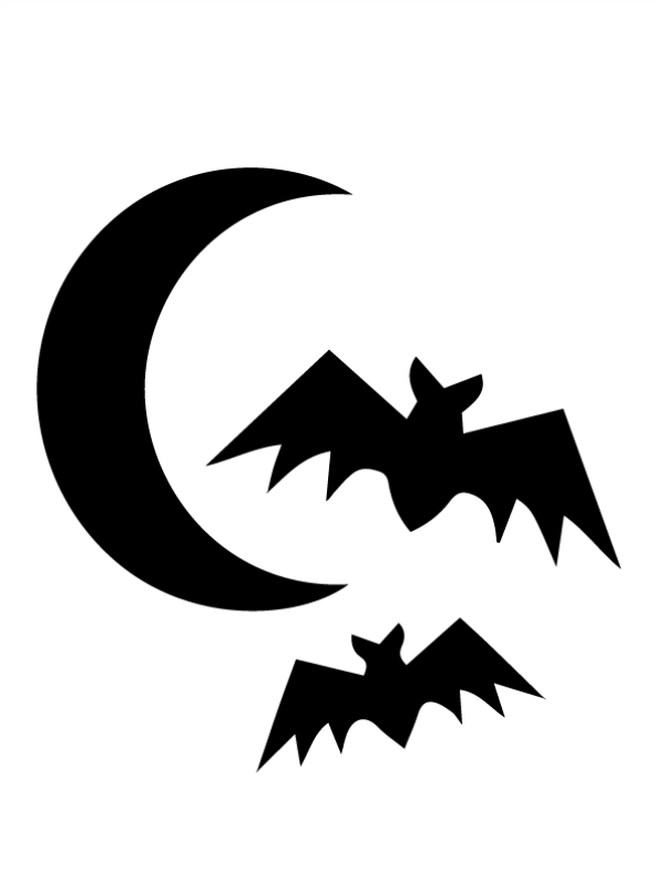 Kids-n-fun.com | Crafts Pumpkin stencils moon bats template