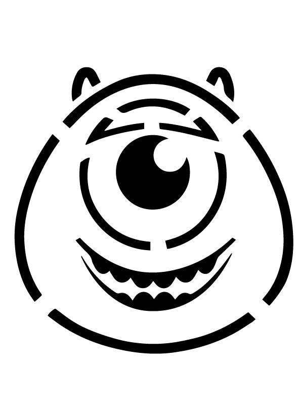 Monsters University Pumpkin Stencils Monsters University Pumpkin Stencils