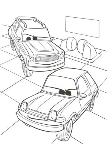 kidsnfun  38 coloring pages of cars 2