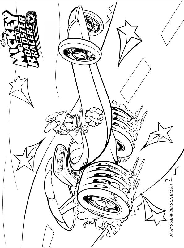 Kids-n-fun.com | Coloring page Mickey Mouse and de Roadster Racers