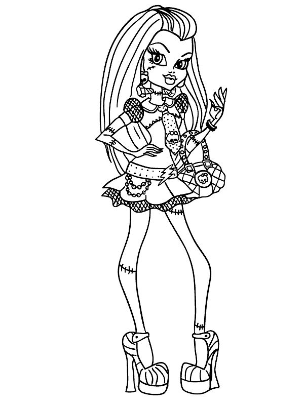 Monster High Frankie Coloring Pages