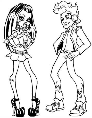 kidsnfun  32 coloring pages of monster high