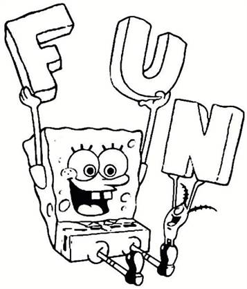 coloring pages free sponge bob