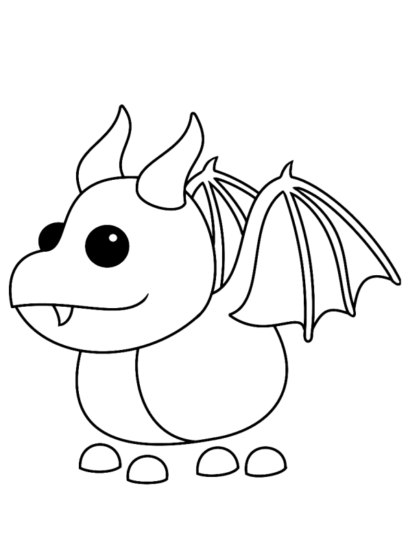 Kids-n-fun.com | Coloring page Adopt me dragon