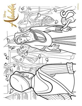 Abu - Aladdin (and Jasmine) Kids Coloring Pages