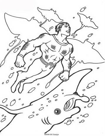 kidsnfun  62 coloring pages of aquaman