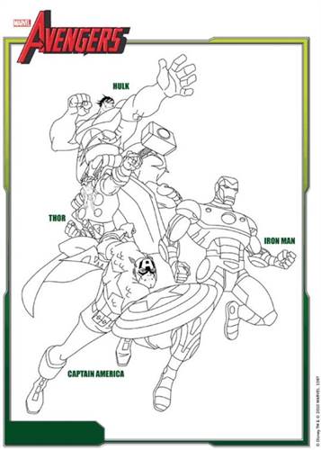  | 18 coloring pages of Avengers