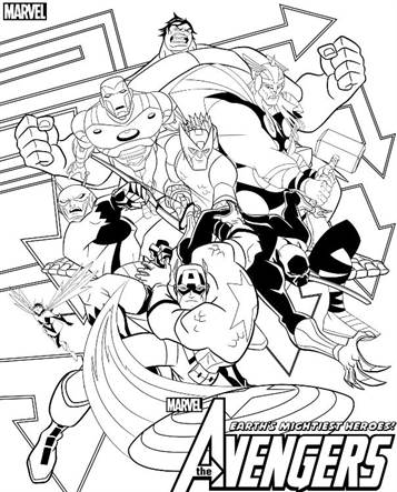 Kids N Fun Com 18 Coloring Pages Of Avengers