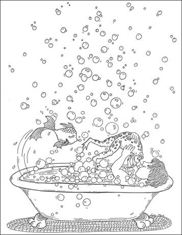 take a bath coloring page