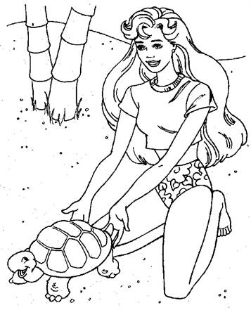 kidsnfun  23 coloring pages of barbie