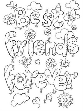 BFF (Best Friends Forever) coloring page