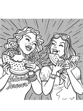 best friend forever coloring page  Cute coloring pages, Cute best friend  drawings, Coloring pages