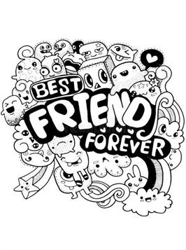 best friend forever coloring page  Cute coloring pages, Cute best friend  drawings, Coloring pages