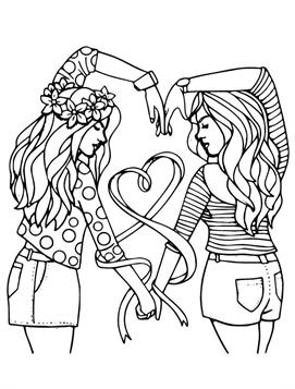 BFF (Best Friends Forever) 19 coloring page